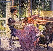 Miller, Richard Emil Girl with Guitar oil painting